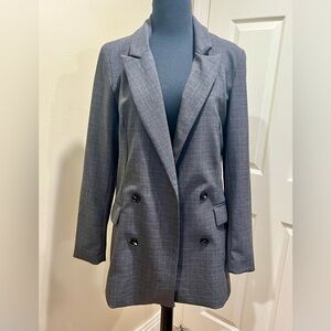 NWOT Rachel Zoe Grey Open Front Blazer